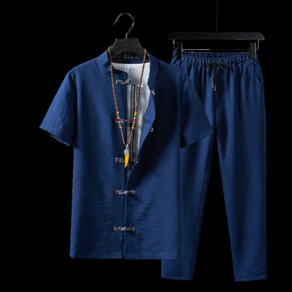 Casual Set Men T-shirt  Pants Two-piece Set - Image 3