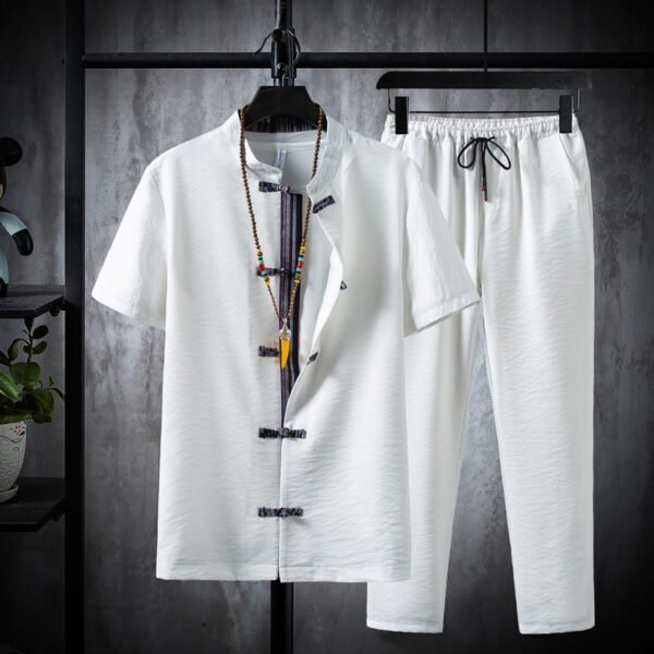 Casual Set Men T-shirt  Pants Two-piece Set