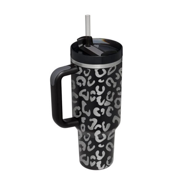 Tumbler With Handle Straw Insulated, Stainless Steel Spill Proof Vacuum Coffee Cup Tumbler With Lid Tapered Mug - Image 10