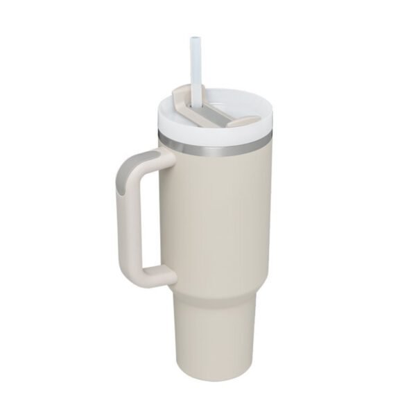 Tumbler With Handle Straw Insulated, Stainless Steel Spill Proof Vacuum Coffee Cup Tumbler With Lid Tapered Mug - Image 5