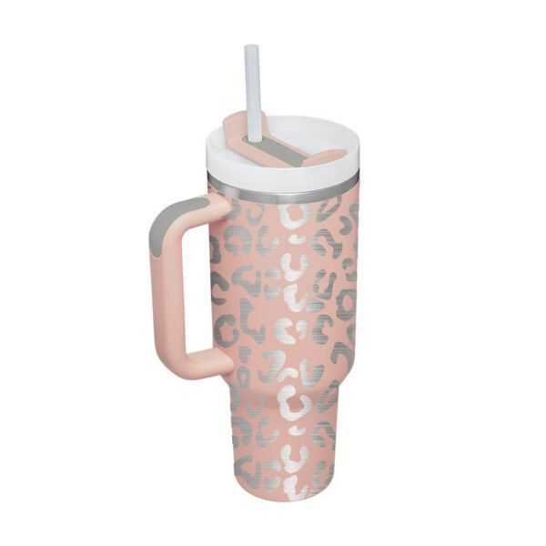 Tumbler With Handle Straw Insulated, Stainless Steel Spill Proof Vacuum Coffee Cup Tumbler With Lid Tapered Mug - Image 8