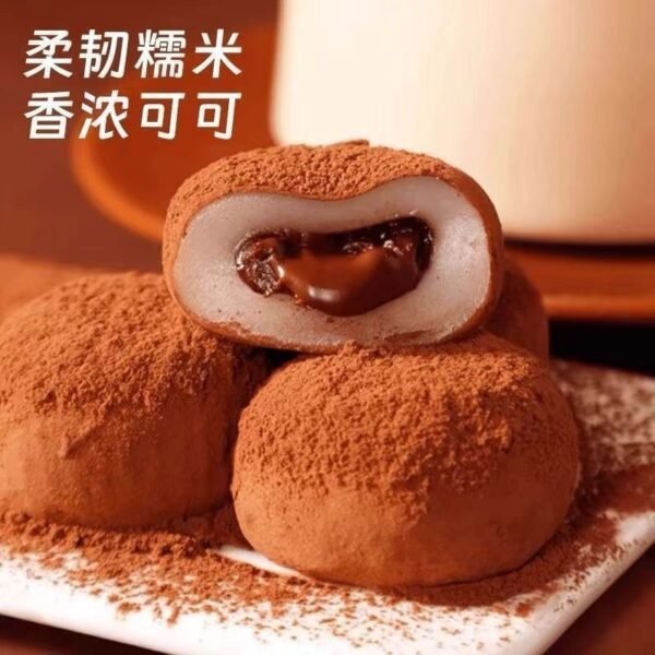 Chocolate Matcha Flavor Cocoa Snow Mei Niang Flow Heart Glutinous Rice Net Red Pastry Snacks Whole Box Wholesale - Image 4