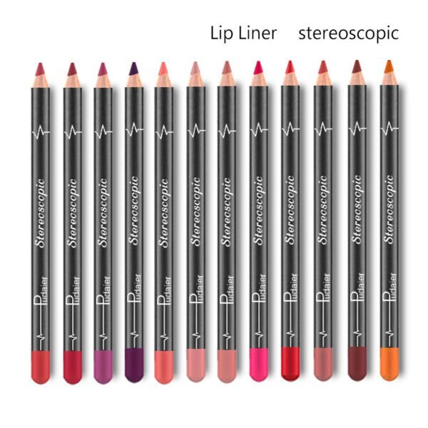 12 Colors Waterproof Not Smudge Makeup Lip Liner - Image 2