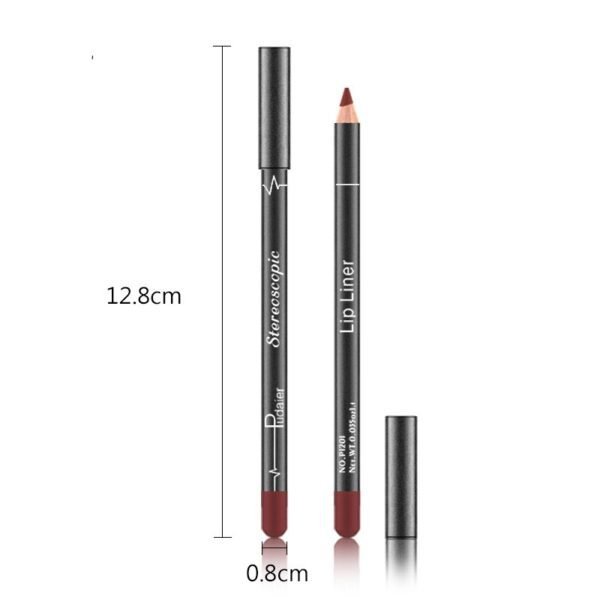 12 Colors Waterproof Not Smudge Makeup Lip Liner - Image 6