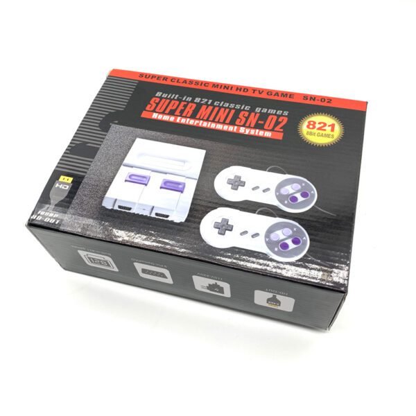 SNES HD FC Red And White Machine Home TV Game Console SFC Nostalgic Built-in 821 Does Not Repeat The Game - Image 2