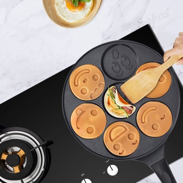 7 Holes 26cm Mini Pancakes Non-stick Waffle Egg Fry Pan - Image 3