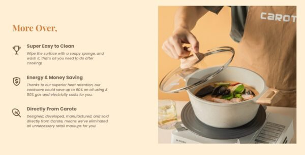 Non-stick Pot Marble Rice White Set Pot Die Casting Pot Aluminum Pot High-grade Cookware - Image 4