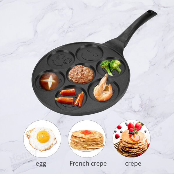 7 Holes 26cm Mini Pancakes Non-stick Waffle Egg Fry Pan - Image 4