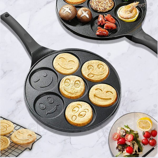 7 Holes 26cm Mini Pancakes Non-stick Waffle Egg Fry Pan