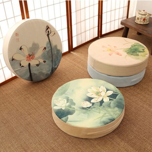 Chinese-style Lotus Futon Meditation Cushion Thickened - Image 4