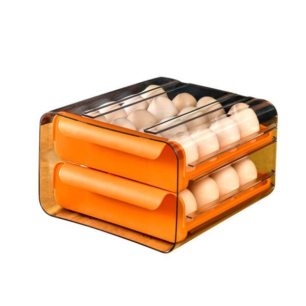 32-grid Egg Storage Box Double-layer Finishing Egg Box Drawer Fresh-keeping Box Kitchen Refrigerator Put Egg Box Egg Tray - Image 5