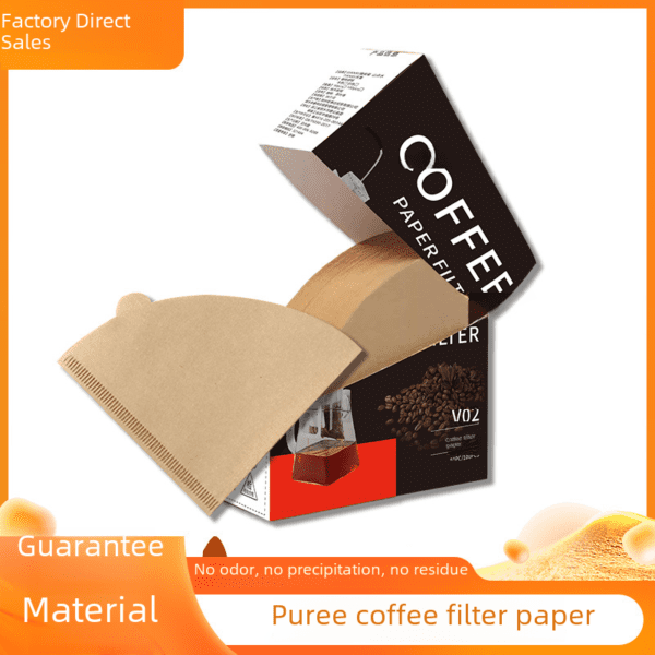 Hand Coffee Filter Paper Raw Wood Pulp Cone Coffee Filter Paper Coffee Machine Drip V60 Filter Paper