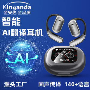 LCD Color Screen Bluetooth Headset Open No-Ear Sports Wireless Intelligent AI Translation Headset